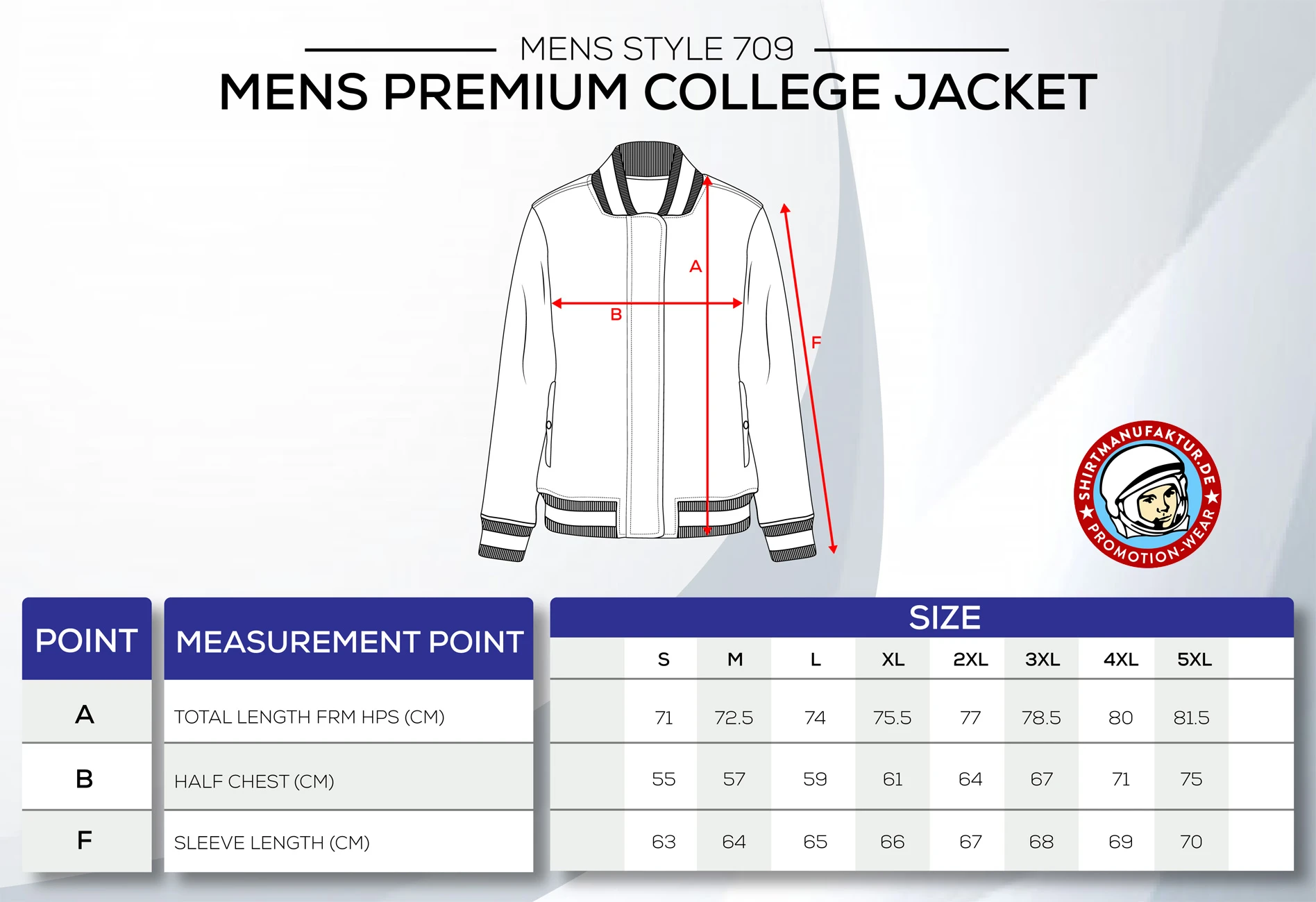 HRM Mens Premium College Jacket