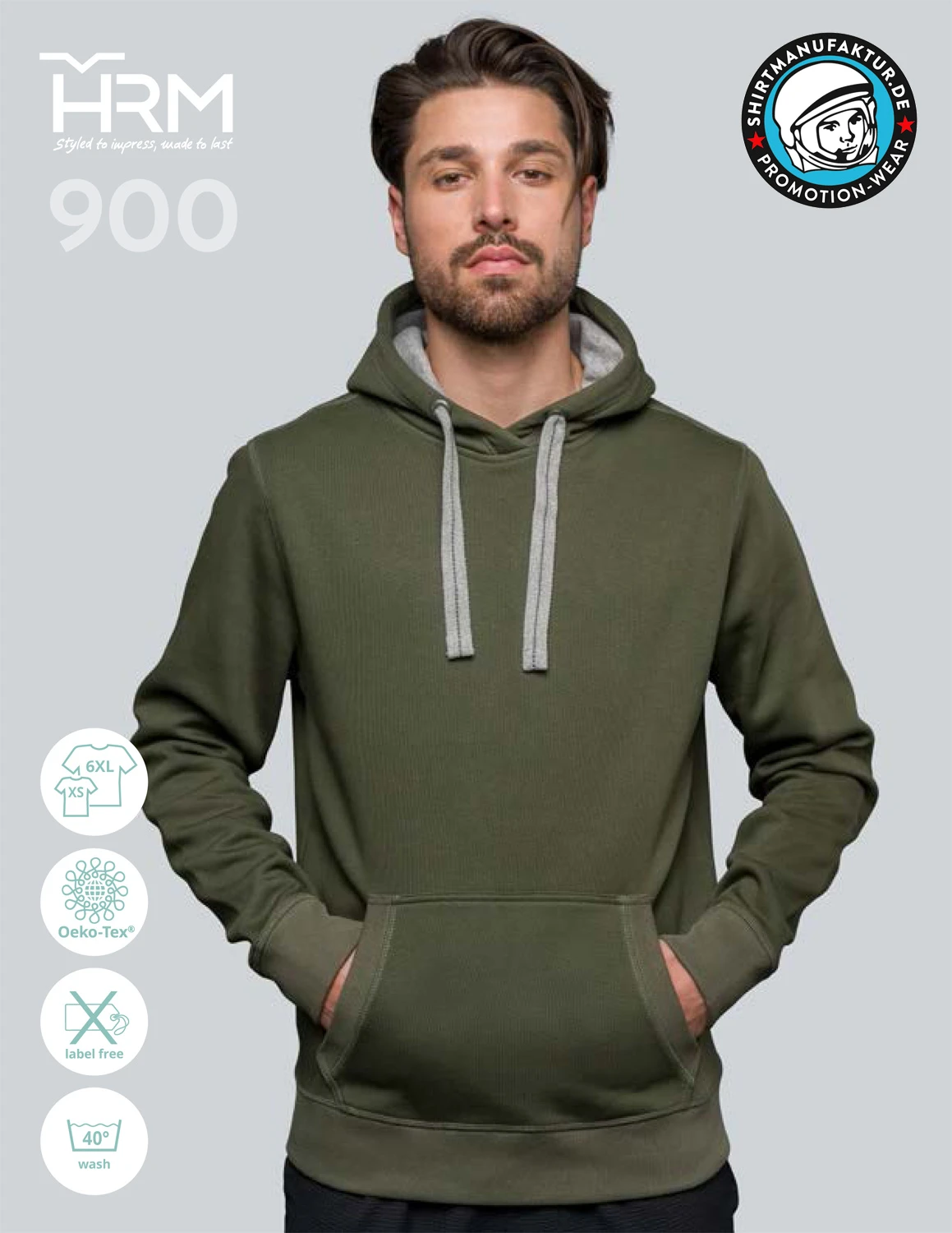HRM Unisex Sweat Hoody