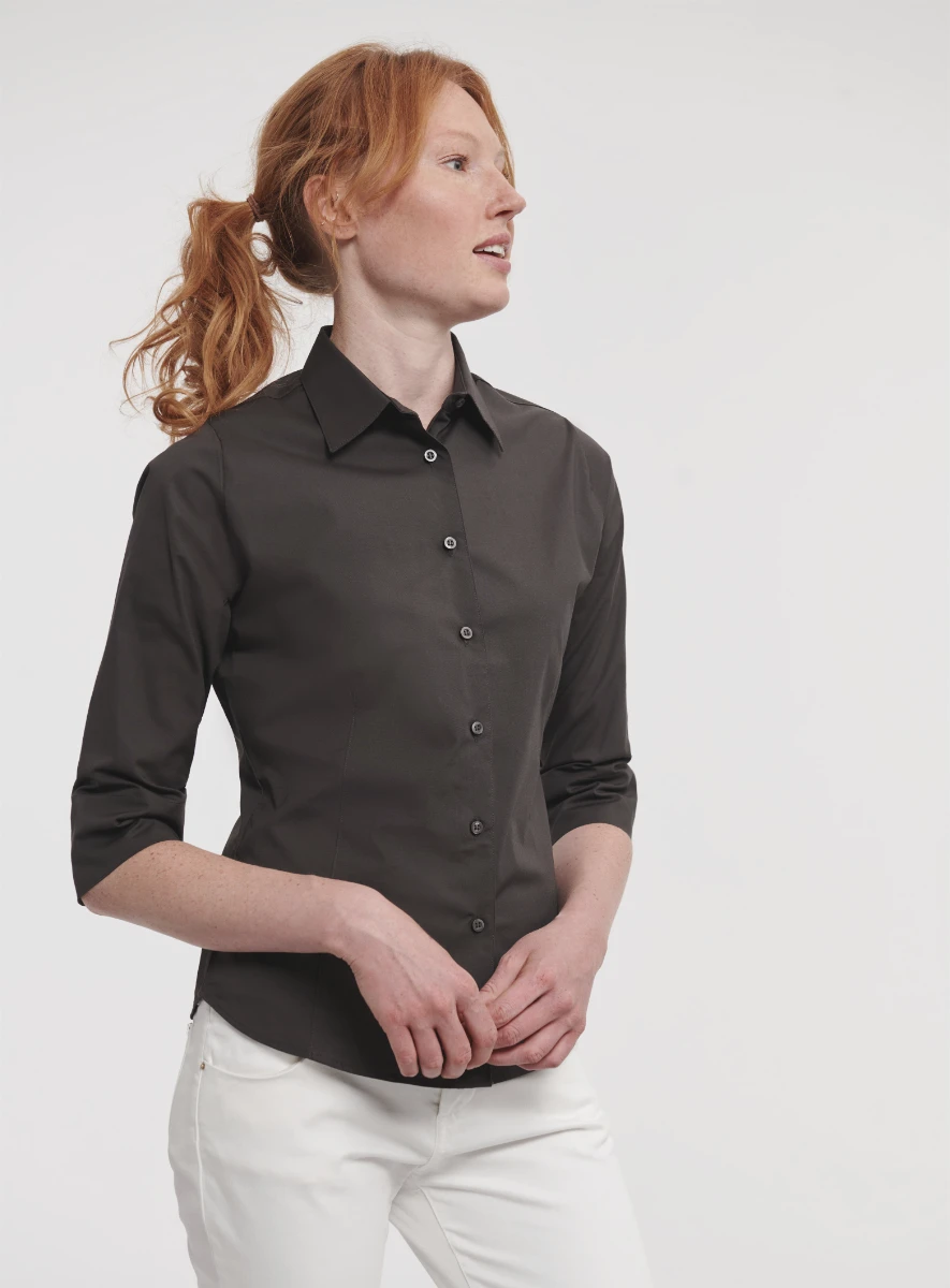 Russell Ladies 3/4 Sleeve Fitted Blouse