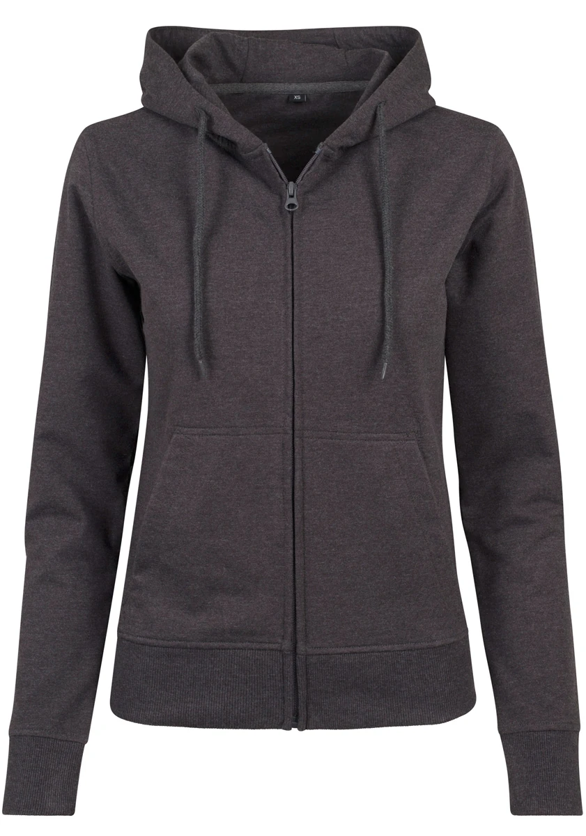 Build Your Brand Ladies Terry Zip Hoodie