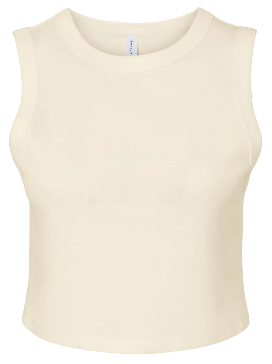 Bella Womens Micro Rib Muscle Crop Tank