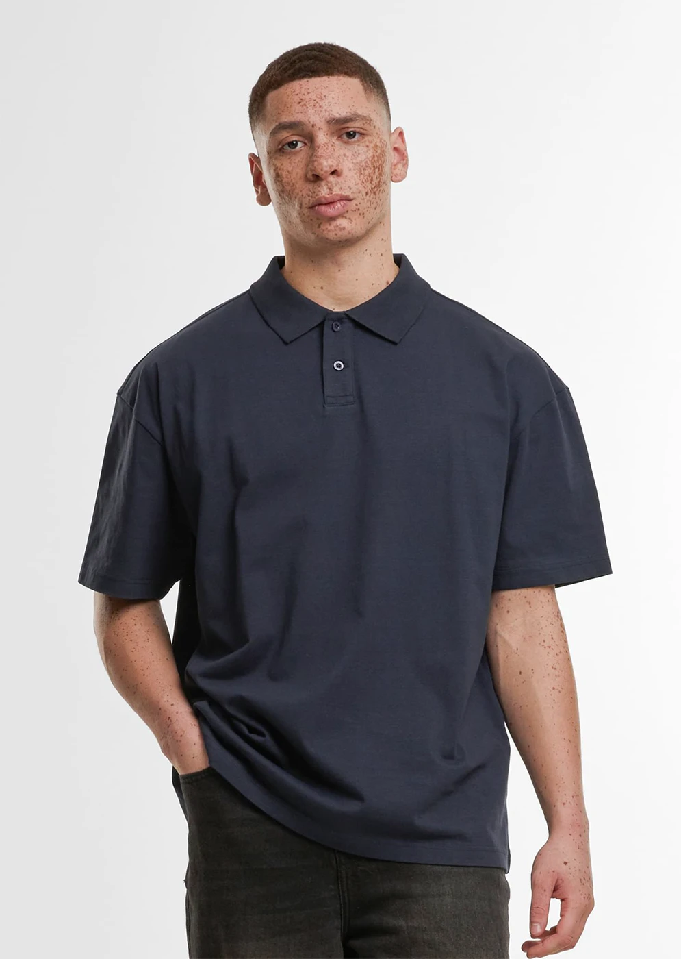 Build Your Brand Oversized Polo Shirt