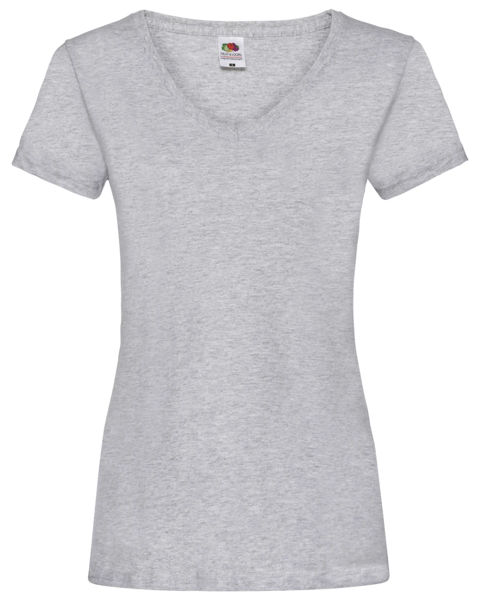 Fruit of the Loom Ladies Valueweight V-Neck T 