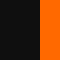 jet black / orange crush