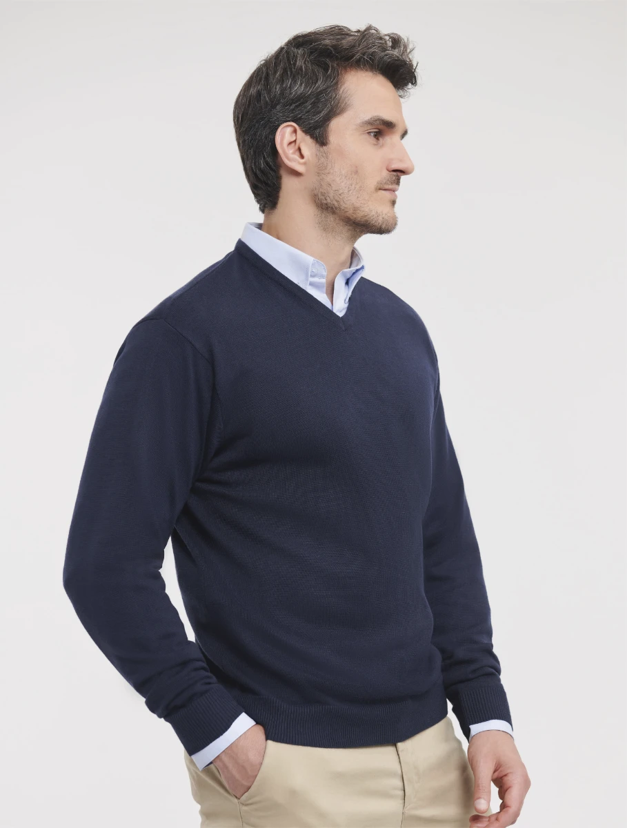 Russell V-Neck Knitted Pullover