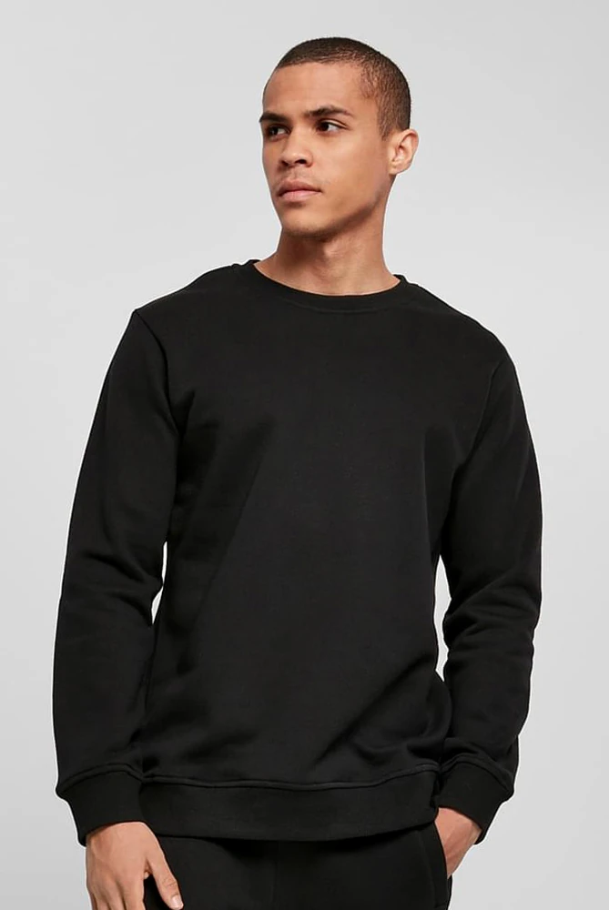 Build Your Brand, Organic Basic Sweater BY173, black