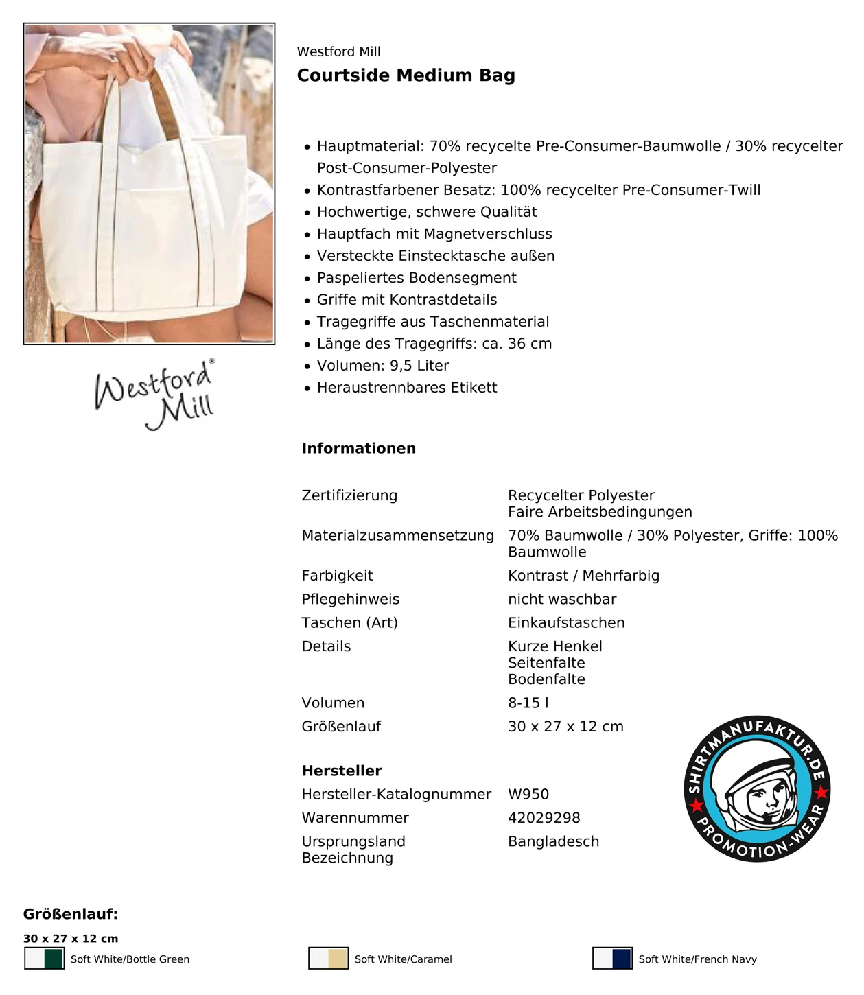 Westford Mill Courtside Medium Bag