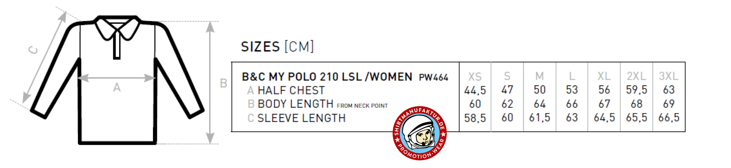 B&C Women My Polo 210 Longsleeve