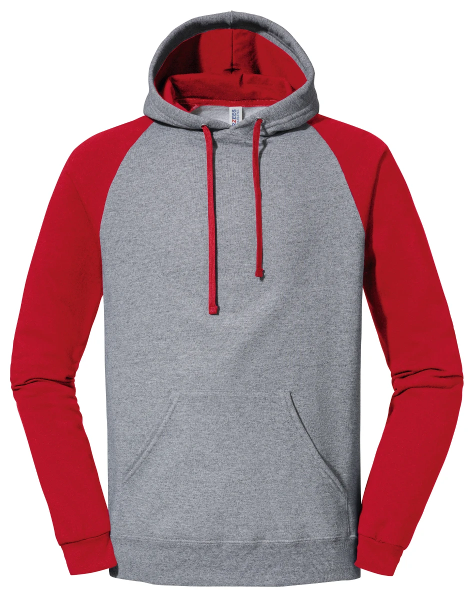Jerzees Nublend Colour-Block Raglan Hooded Sweatshirt