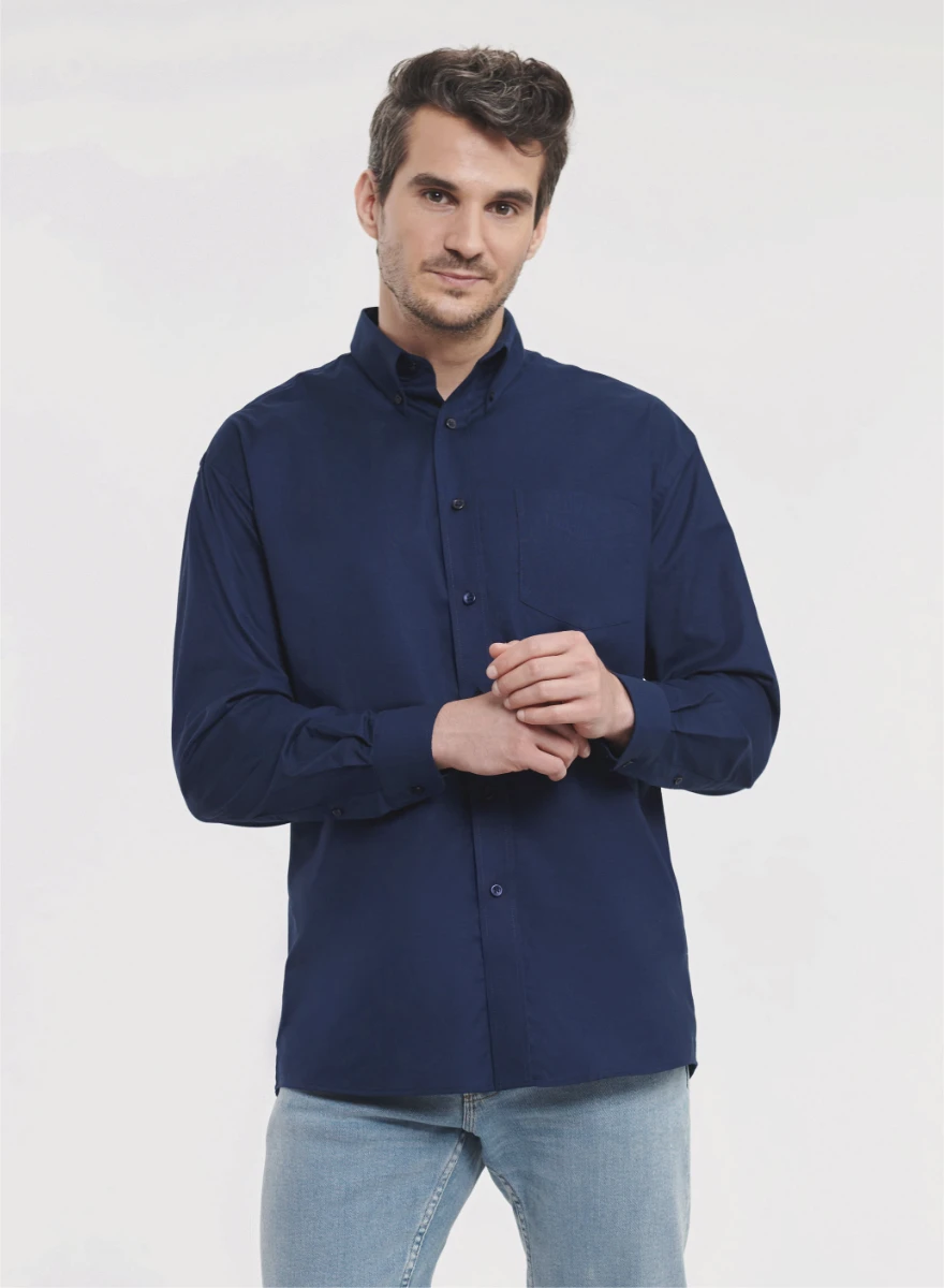 Russell Mens Longsleeve Classic Oxford Shirt