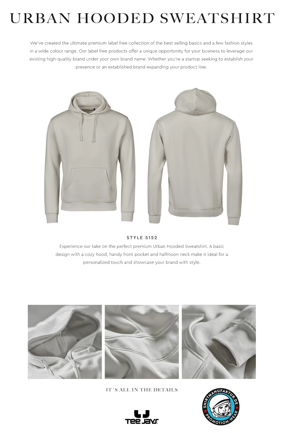 Tee Jays Urban Hooded Sweatshirt