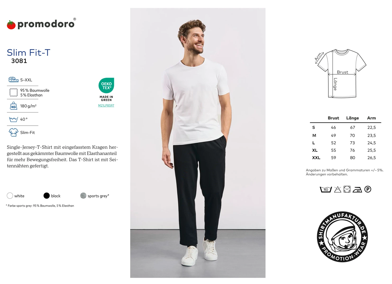 Promodoro Slim Fit-T