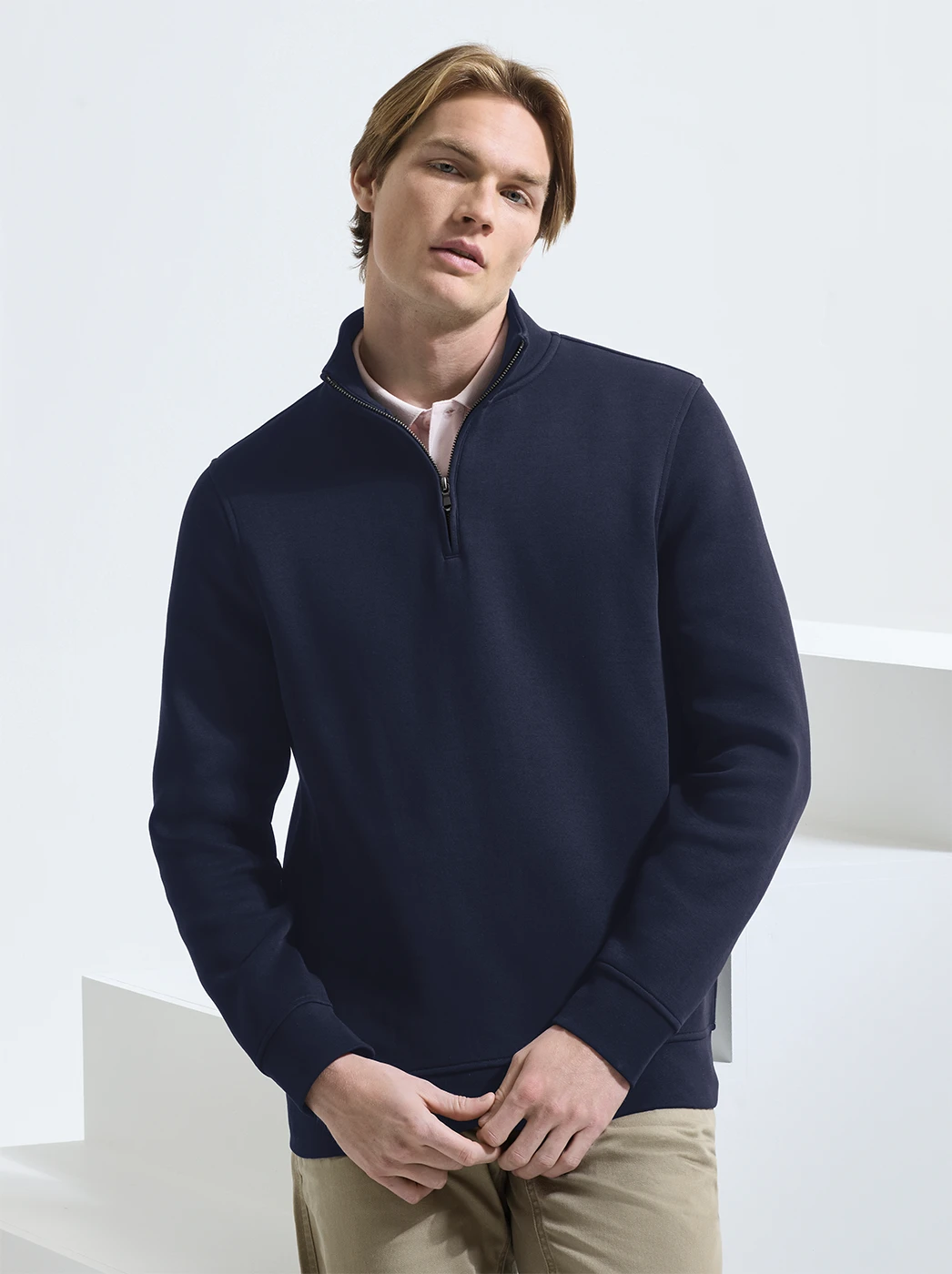 Asquith & Fox Mens Quarter Zip Premium Sweatshirt