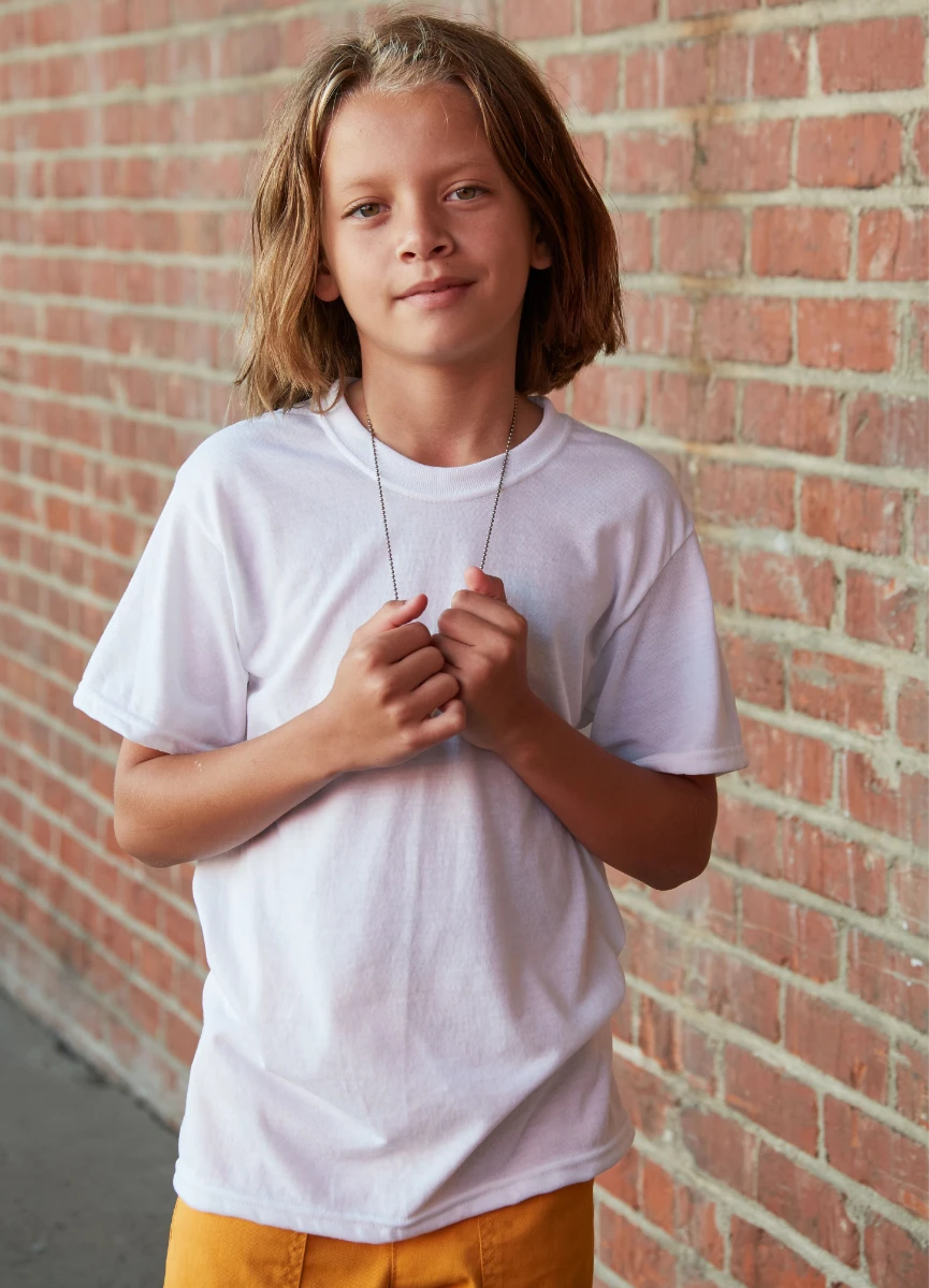white Kids T-Shirt, Jerzees 0S470Y0