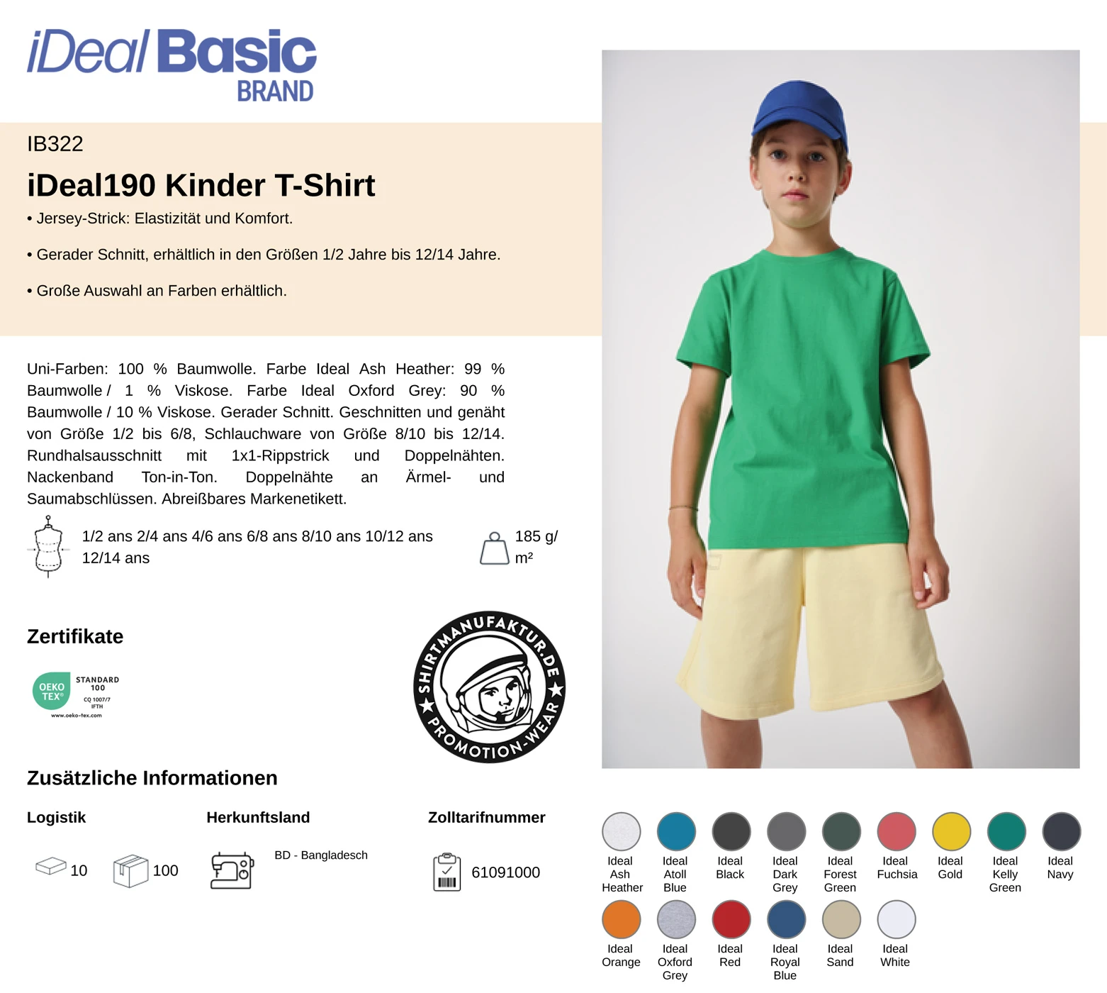Ideal Basic Kids 190 T-Shirt