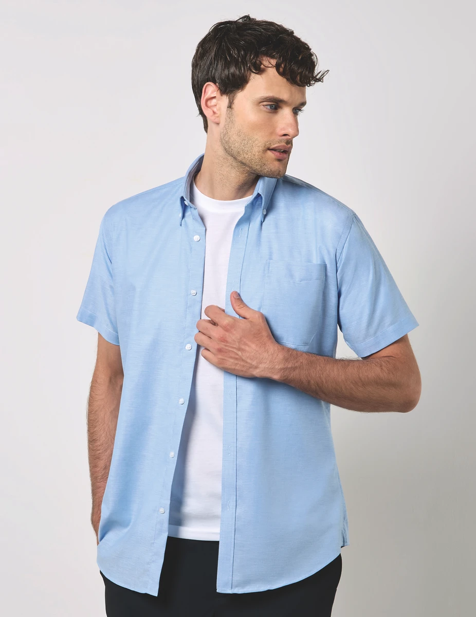 Kustom Kit Slim Fit Workwear Oxford Shirt