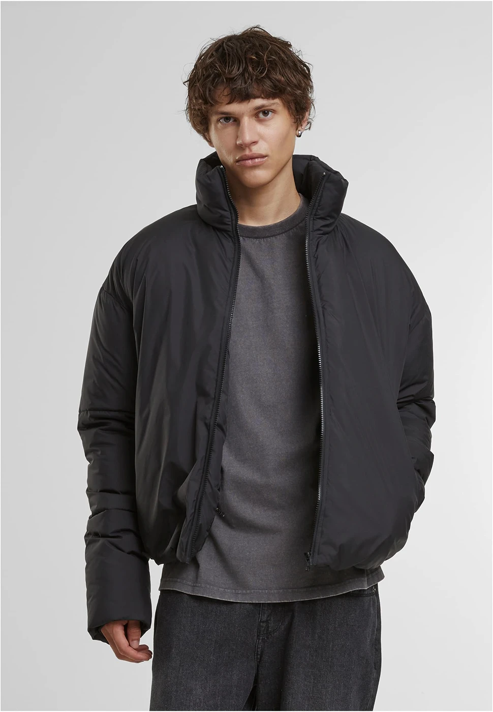 Build Your Brand Oversized Puffer Jacket
