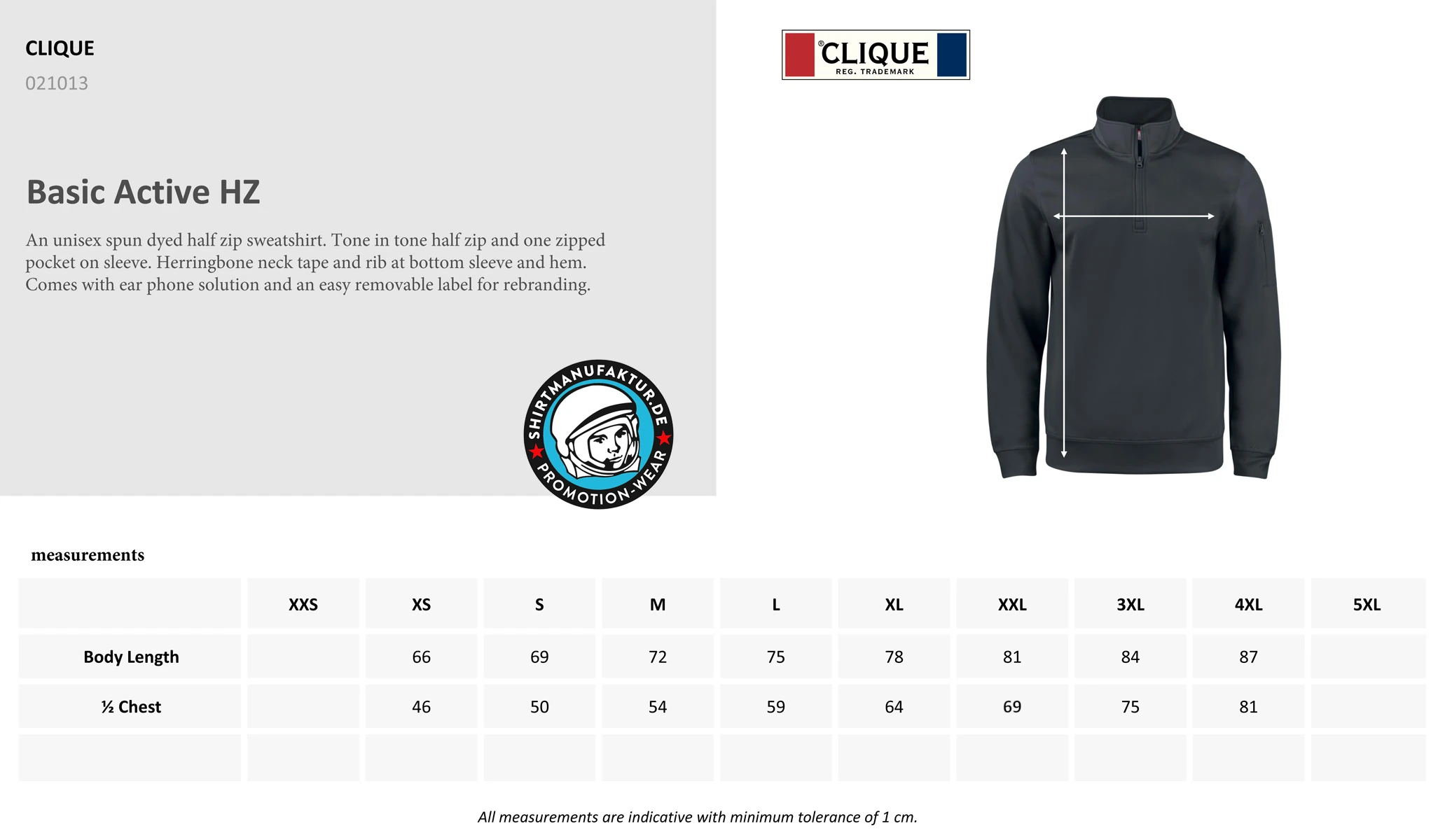 Clique Basic Active Half Zip