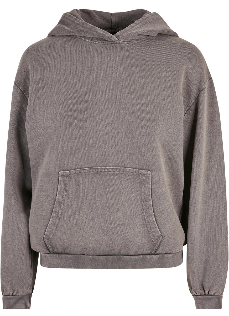 Build Your Brand Ladies Acid Washed Oversize Hoodie