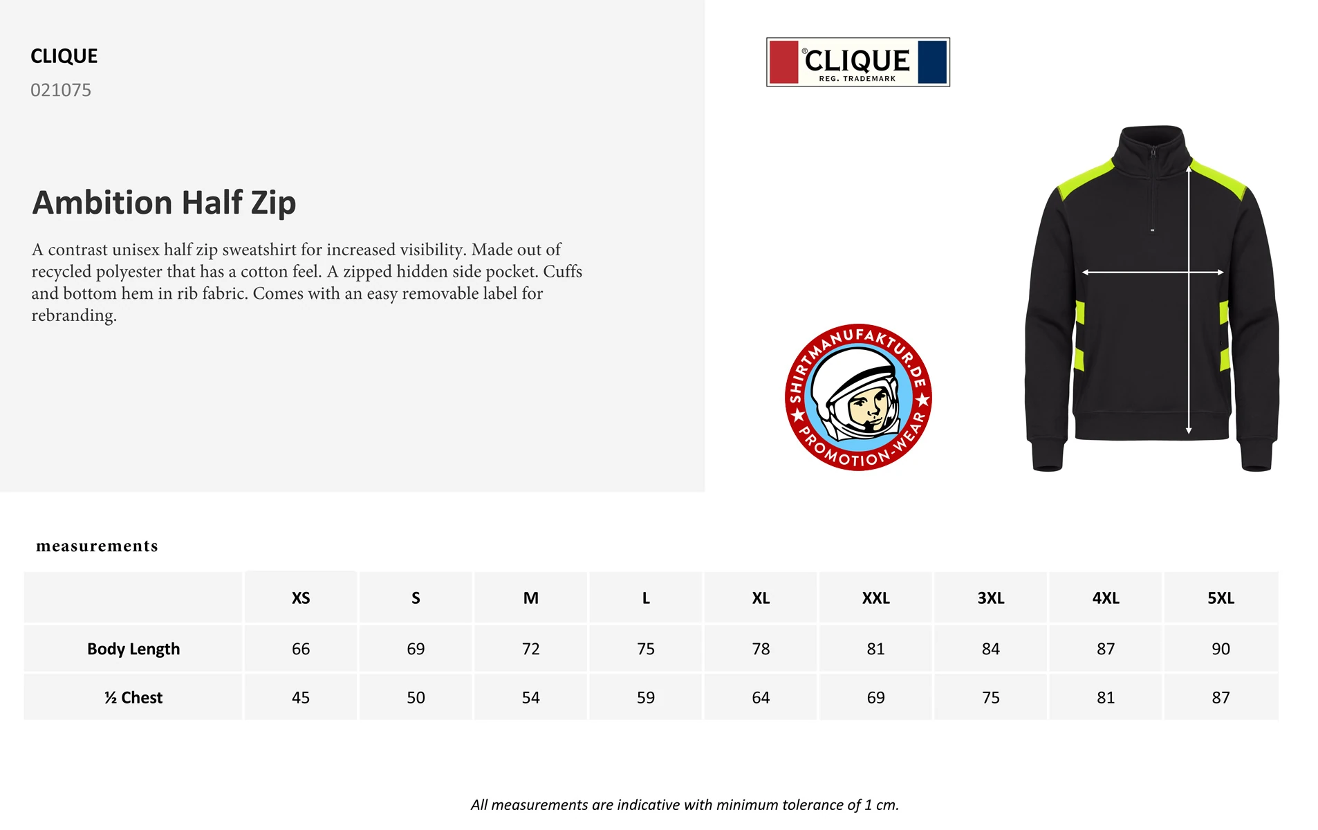 Clique Ambition Half Zip
