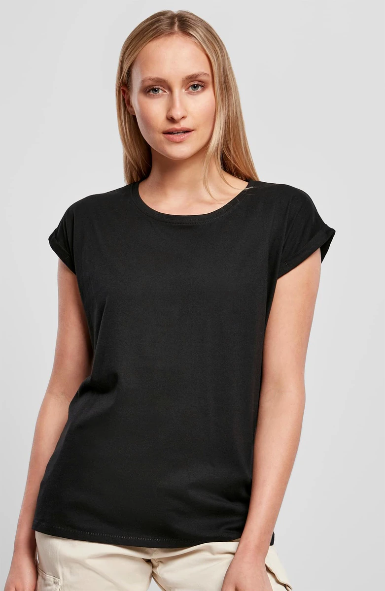 Build Your Brand Ladies Extended Shoulder Tee