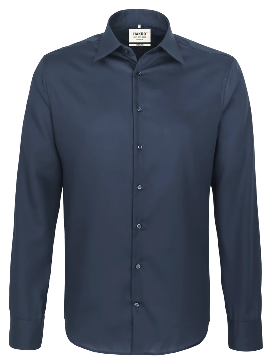 Hakro 105, navy blue Longsleeve-Shirt