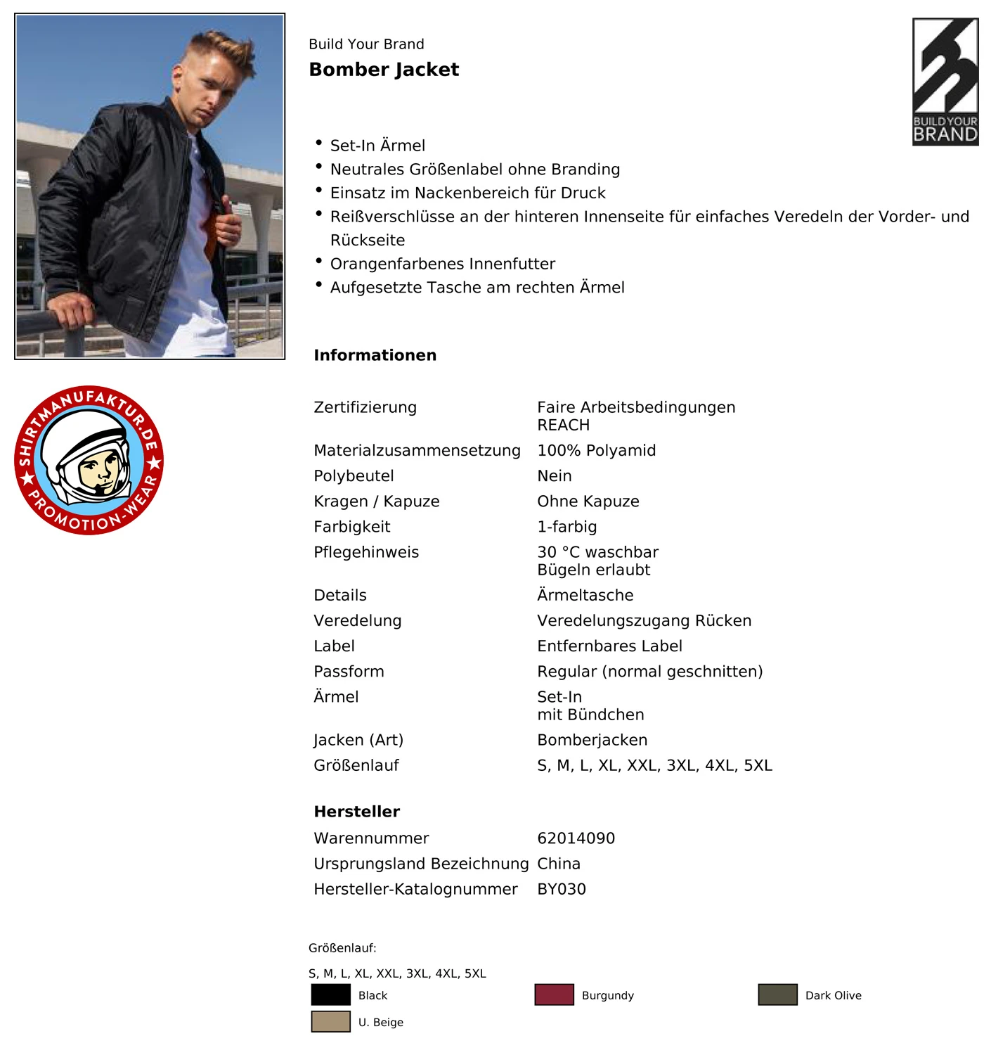 Build Your Brand Bomber Jacket