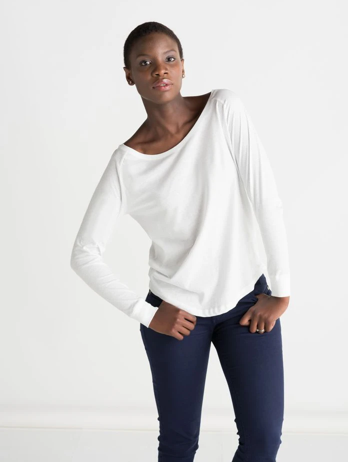 Mantis Womens Loose Fit Long Sleeve T