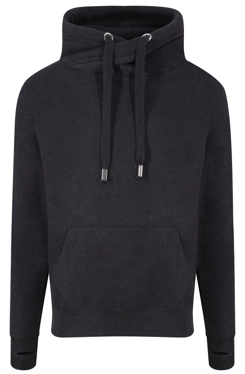 Just Hoods Cross Neck Hoodie