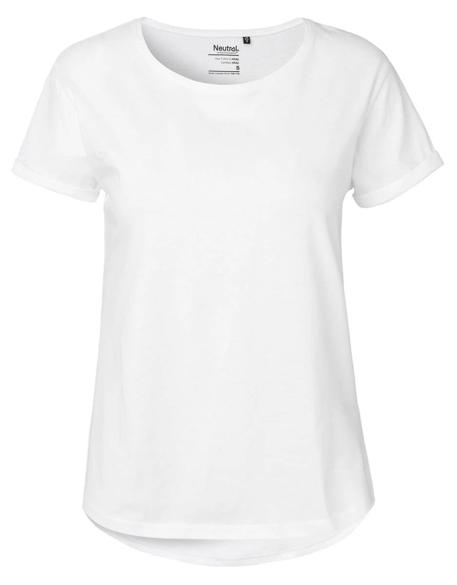 Neutral Ladies Roll Up Sleeve T-Shirt