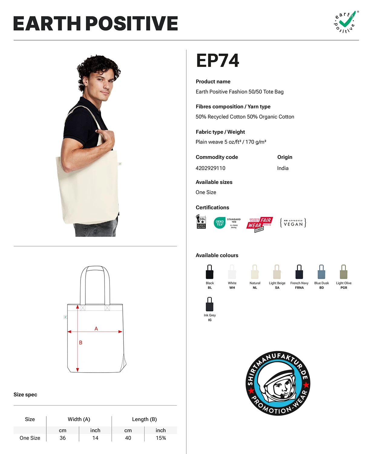 Earth Positive Fashion 50/50 Bag