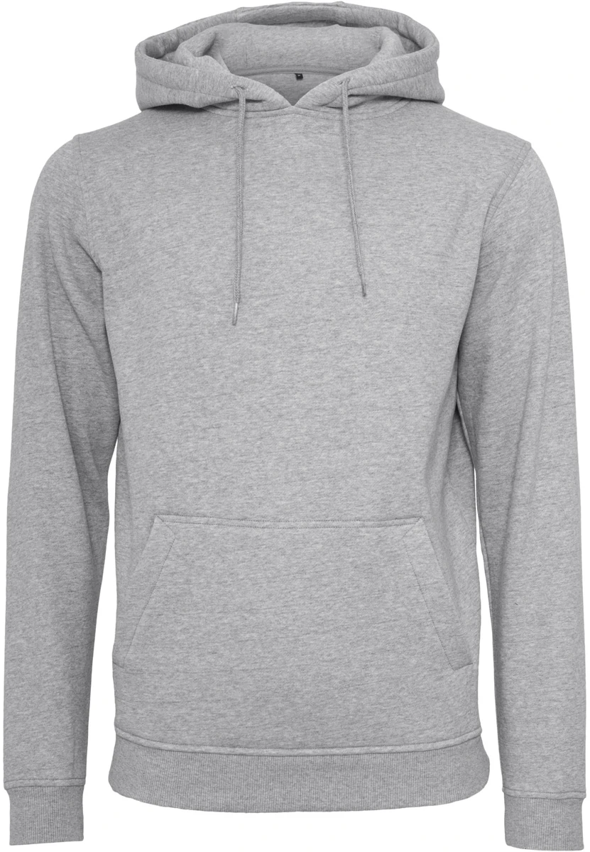 Build Your Brand Heavy Hoody, BY011 heather grey