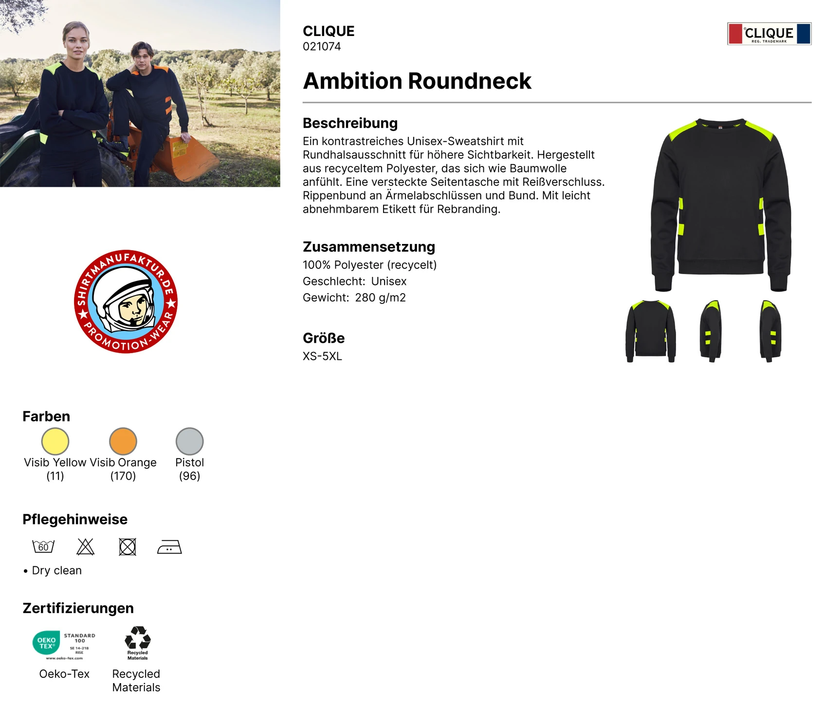 Clique Ambition Roundneck