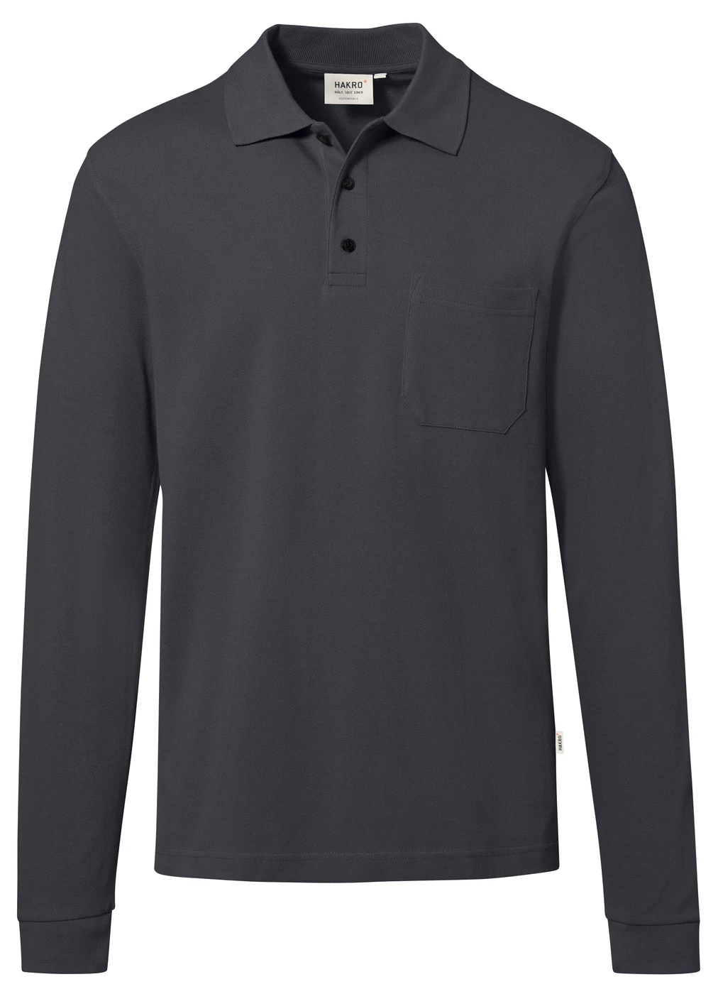 Hakro Pocket-Longsleeve-Polo Mikralinar Eco