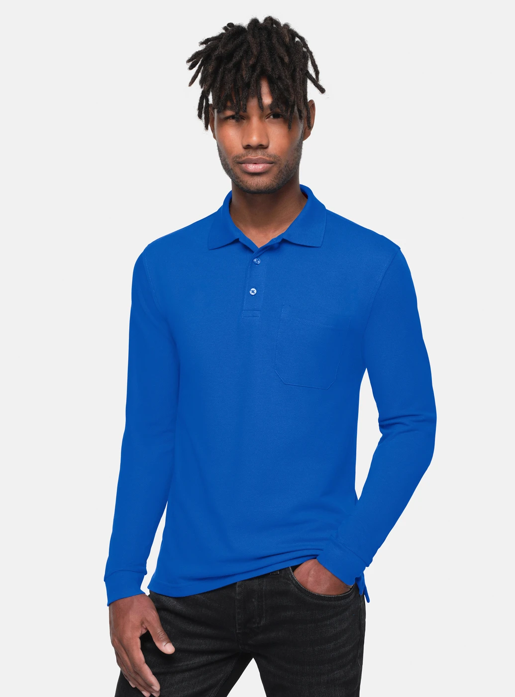Hakro Pocket-Longsleeve-Polo Mikralinar Eco