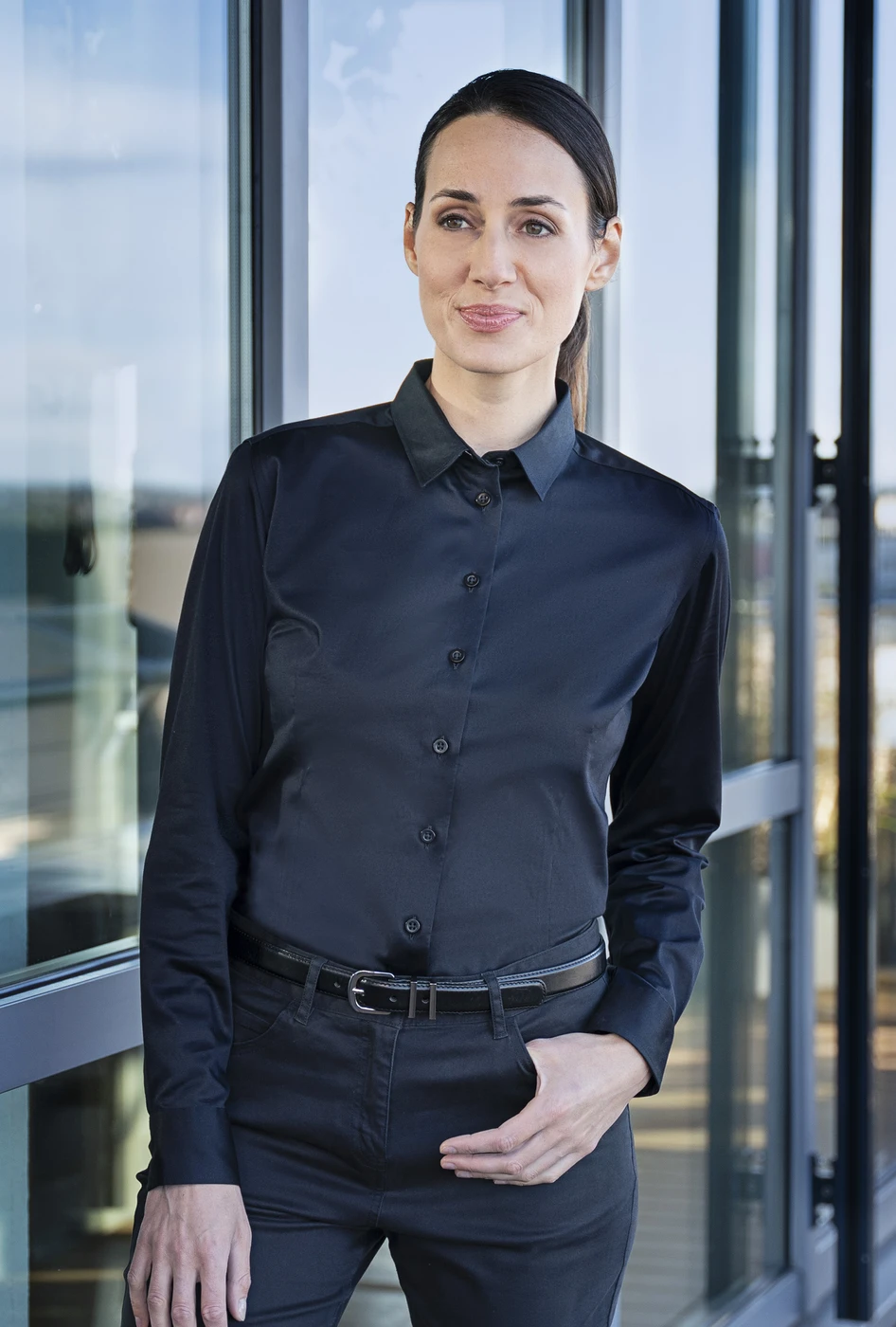 Karlowsky Langarm Damenbluse Active-Stretch Modern-Fit