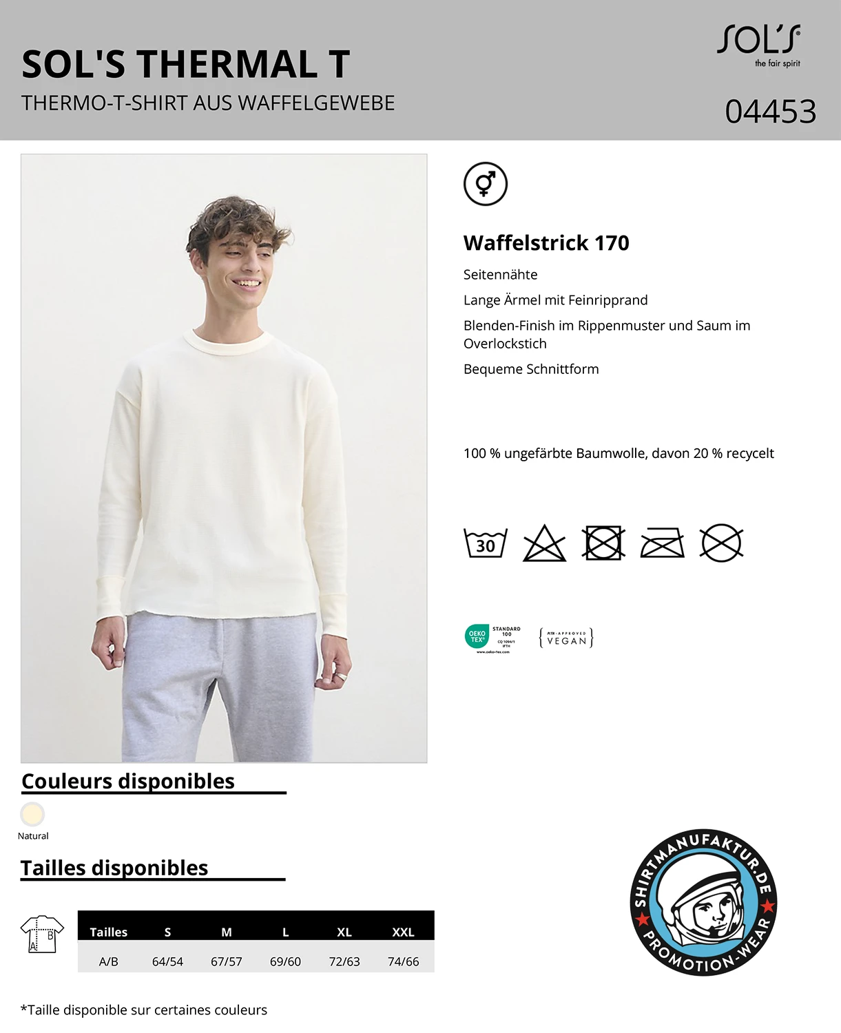 Sol's Embossed Thermal Longsleeve