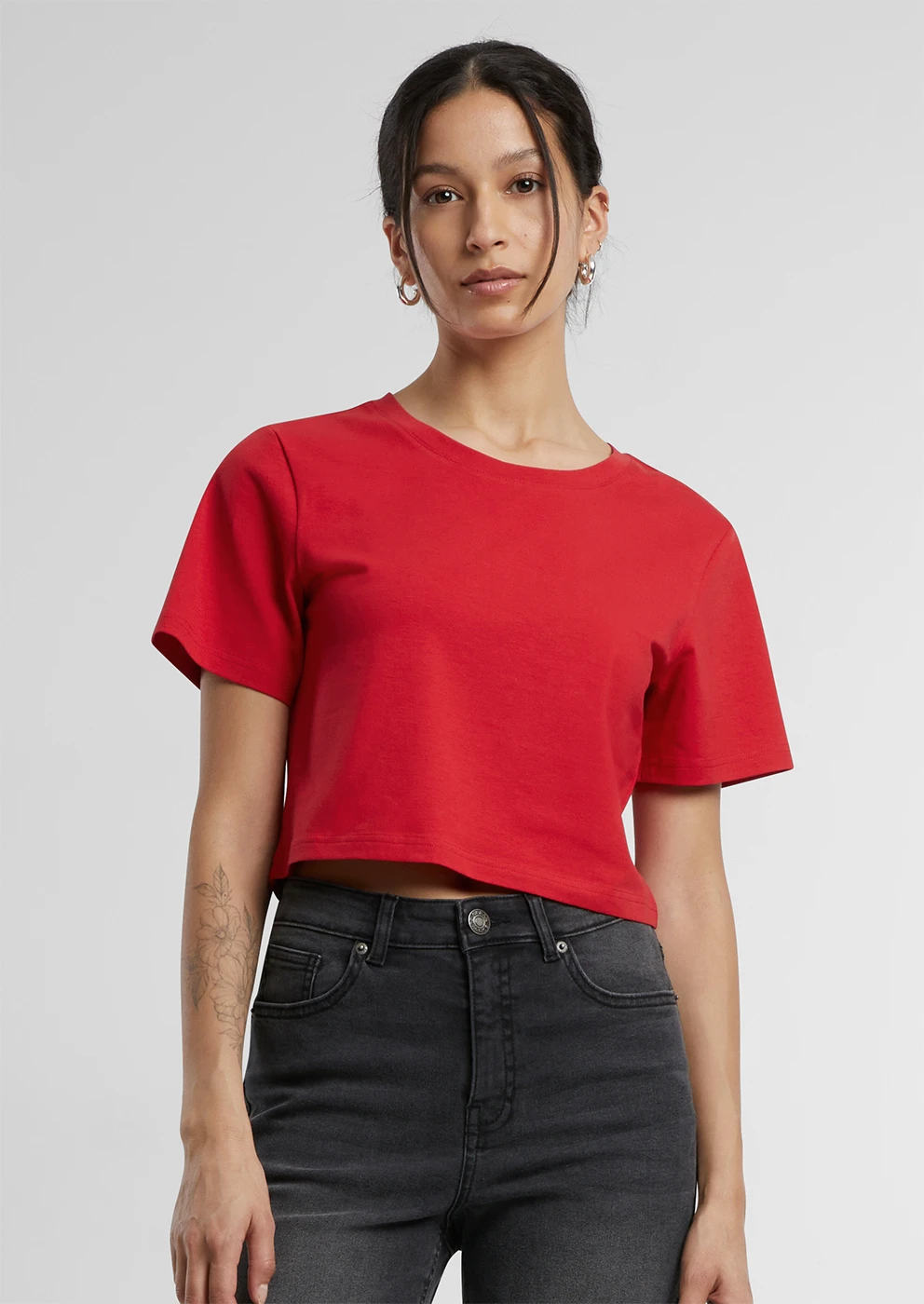 Build Your Brand Ladies Cropped Tee