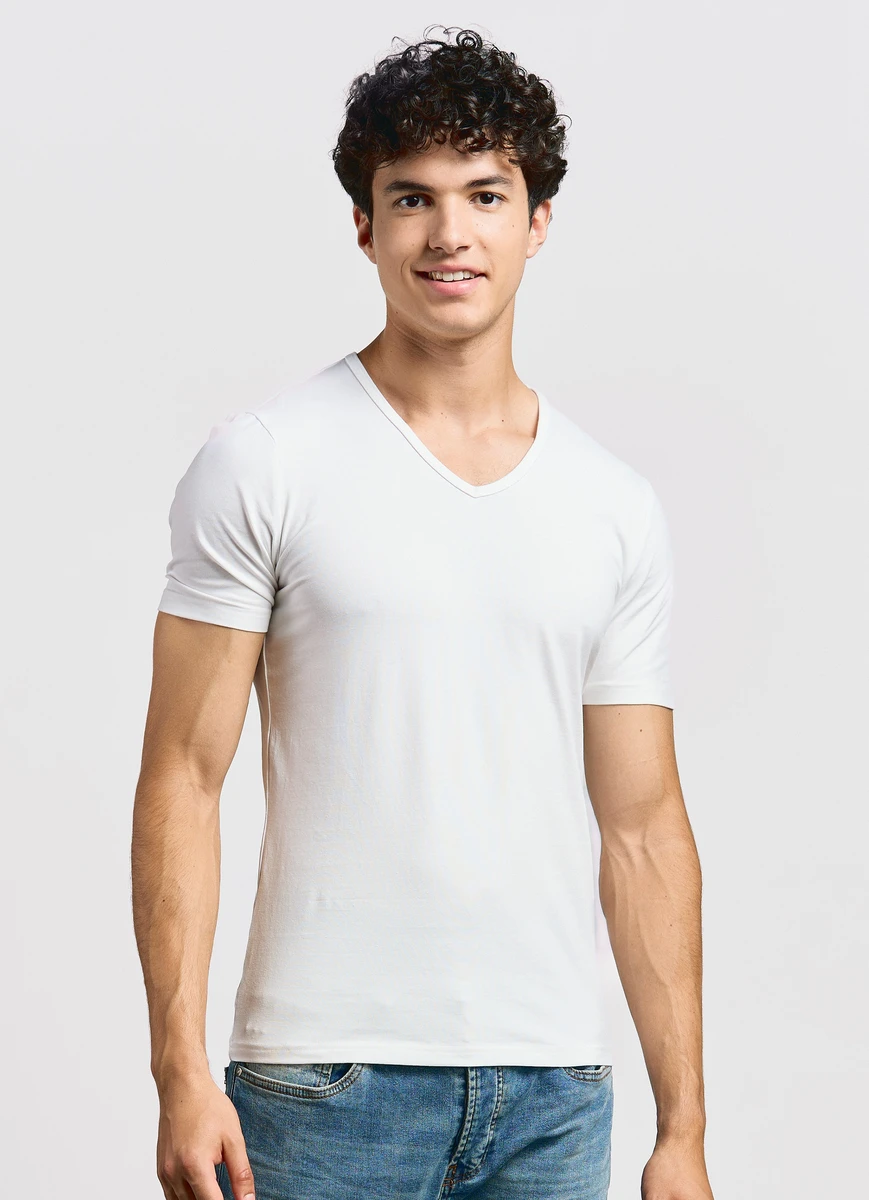 Promodoro Slim Fit V-Neck-T
