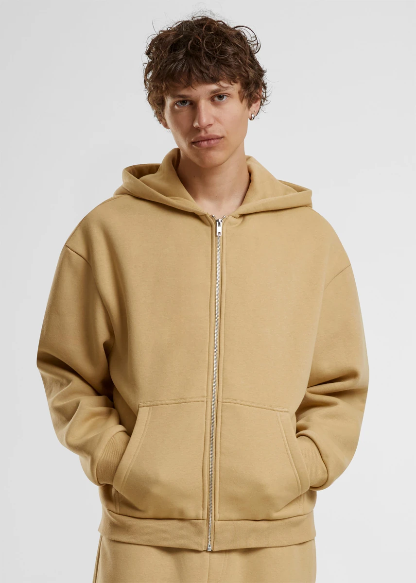 Build Your Brand Fluffy Zip Hoody