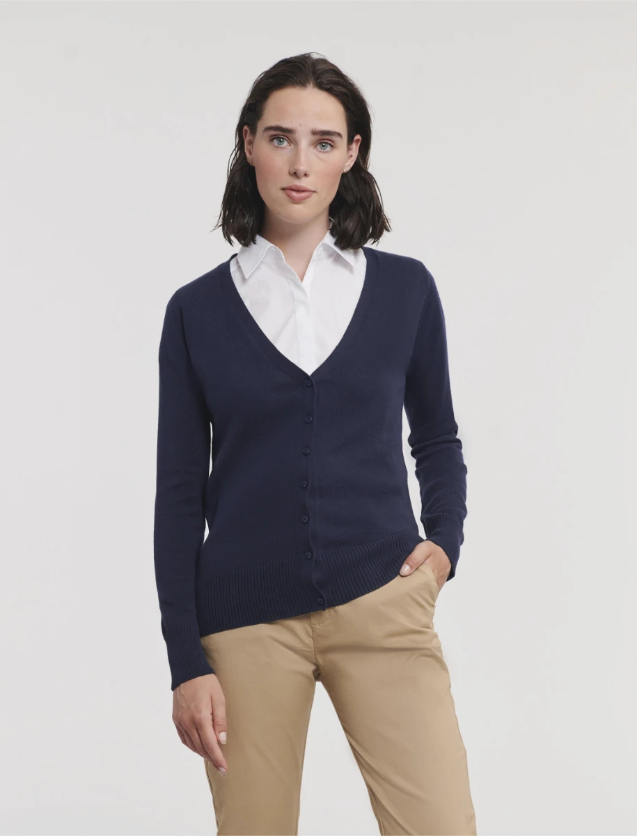 Russell Ladies V-Neck Knitted Cardigan