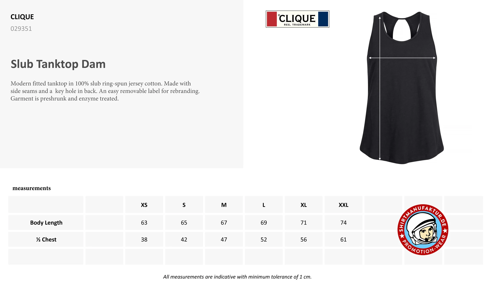 Clique Womens Slub Tanktop