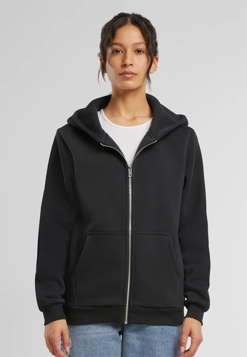 Build Your Brand Ladies Fluffy Zip Hoody