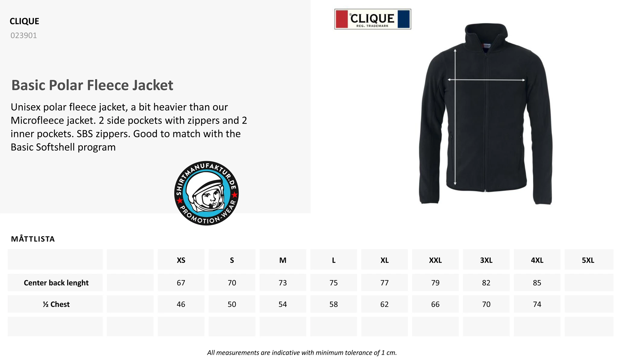 Clique Basic Polar Fleece Jacket