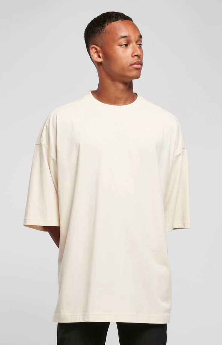 Build Your Brand, Huge Tee BY193, white sand