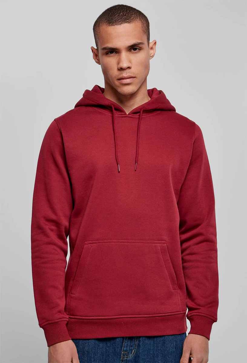 Build Your Brand Heavy Hoody, BY011 burgundy