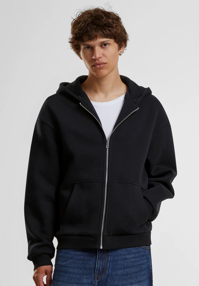 Build Your Brand Fluffy Zip Hoody