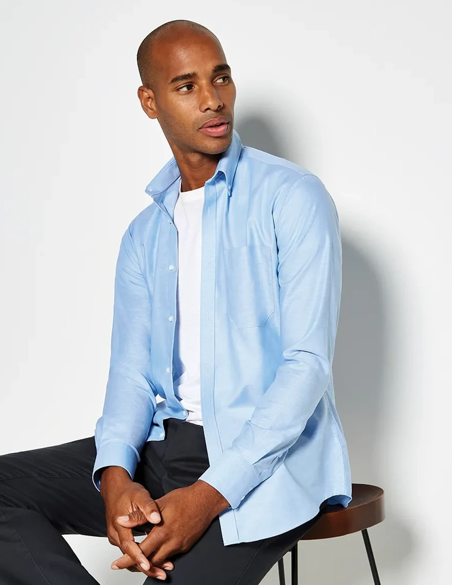 Kustom Kit Slim Fit Workwear Oxford Shirt Longsleeve