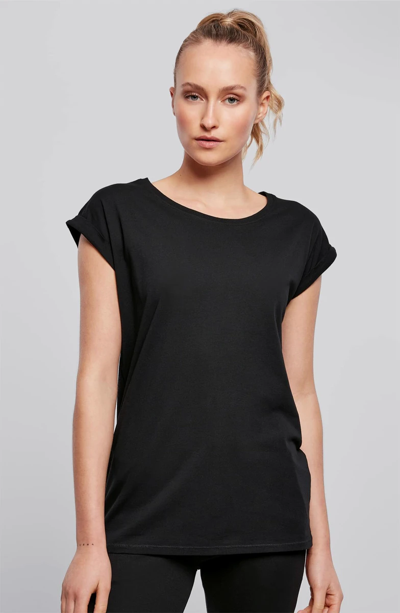 Build Your Brand Ladies Organic Extended Shoulder Tee