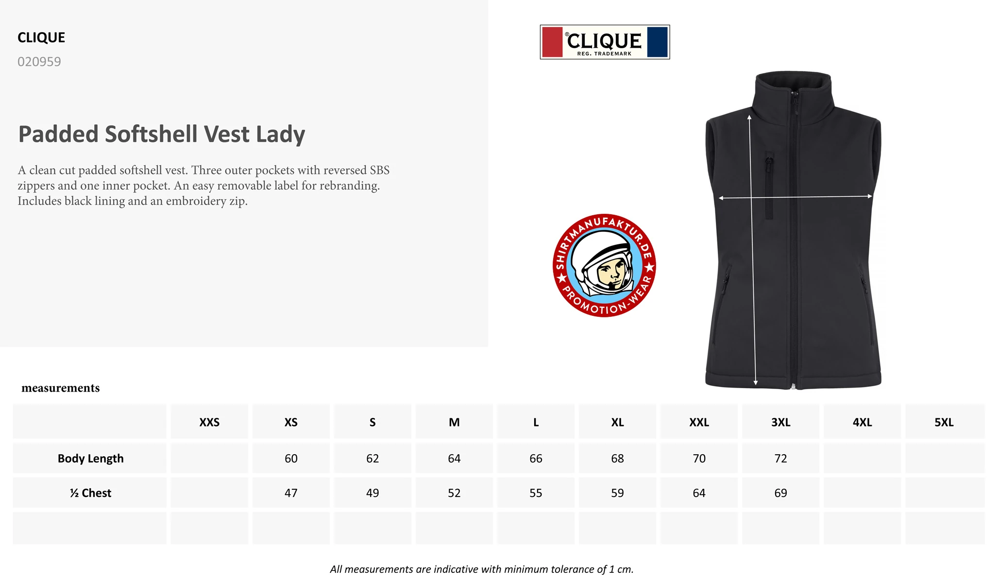 Clicke Womens Padded Softshell Vest